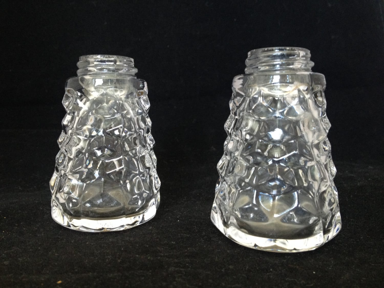 Vintage Fostoria American Crystal Salt and Pepper Shakers Haute Juice