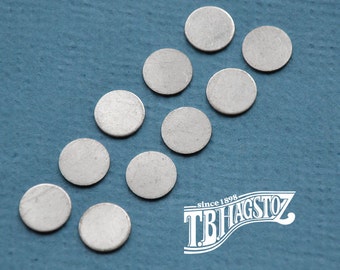 10 pieces Fine Silver Disc 20 gauge x 1/2 inch