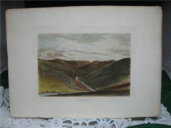 Frederick Lewis H/C Aquatint Scene - Scene from Cumston
