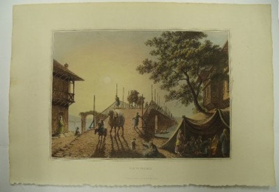Ainslie-Mayer Views of Egypt Ottoman Dominions Ponte Piccolo 1809 Aquatint
