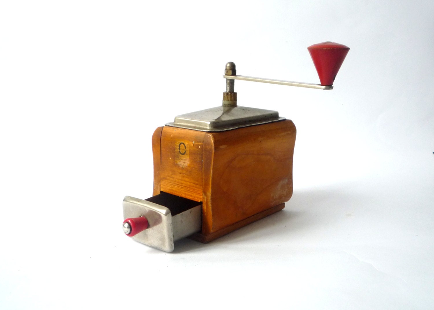 VINTAGE COFFEE GRINDER Wooden coffee grinder Wooden coffe