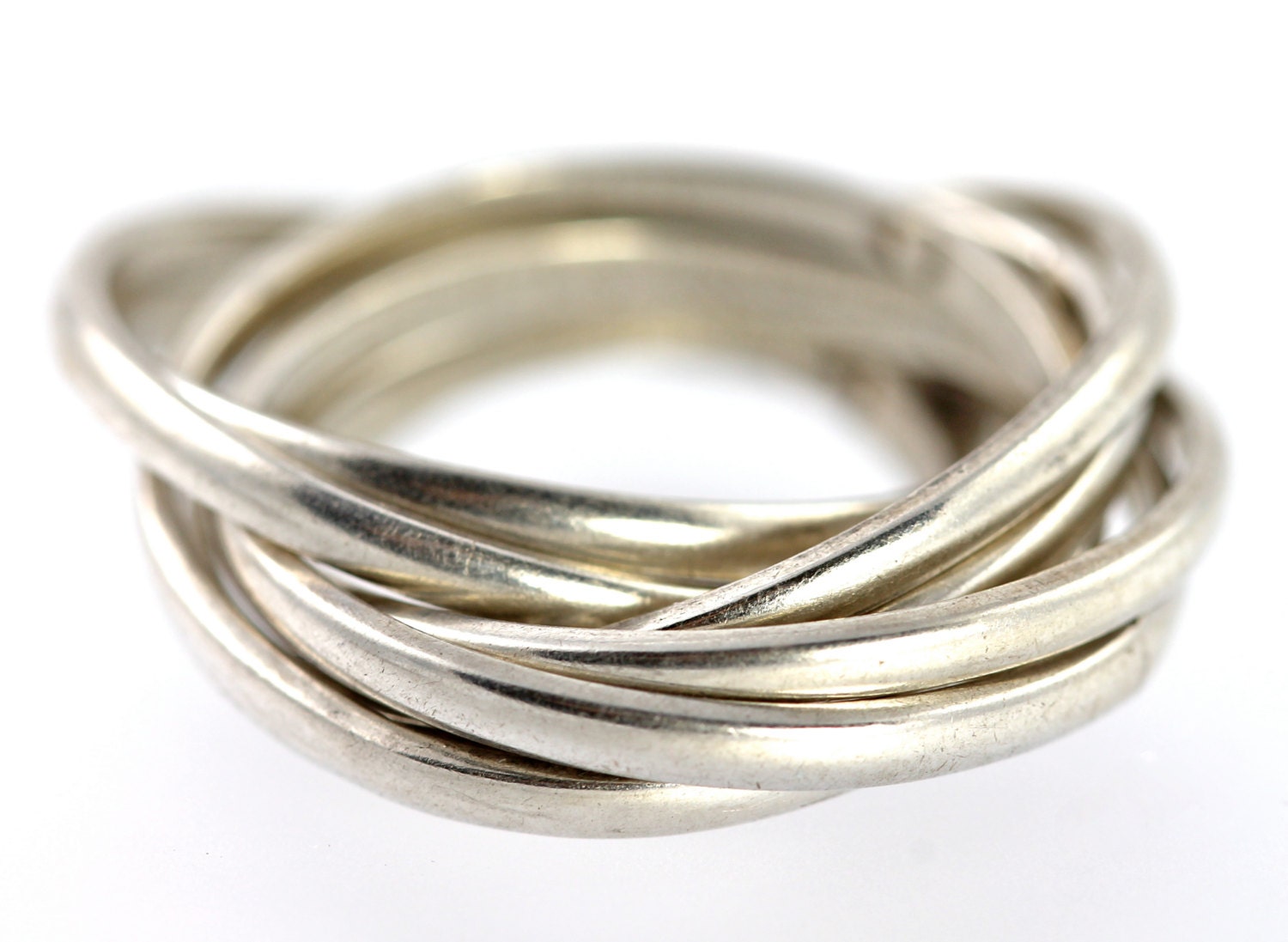 Sterling Silver Stacking Puzzle Ring Vintage