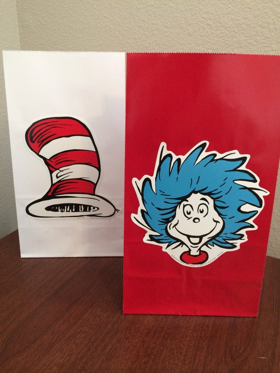 Dr Seuss / cat in the hat / thing one thing two / Goodie bags