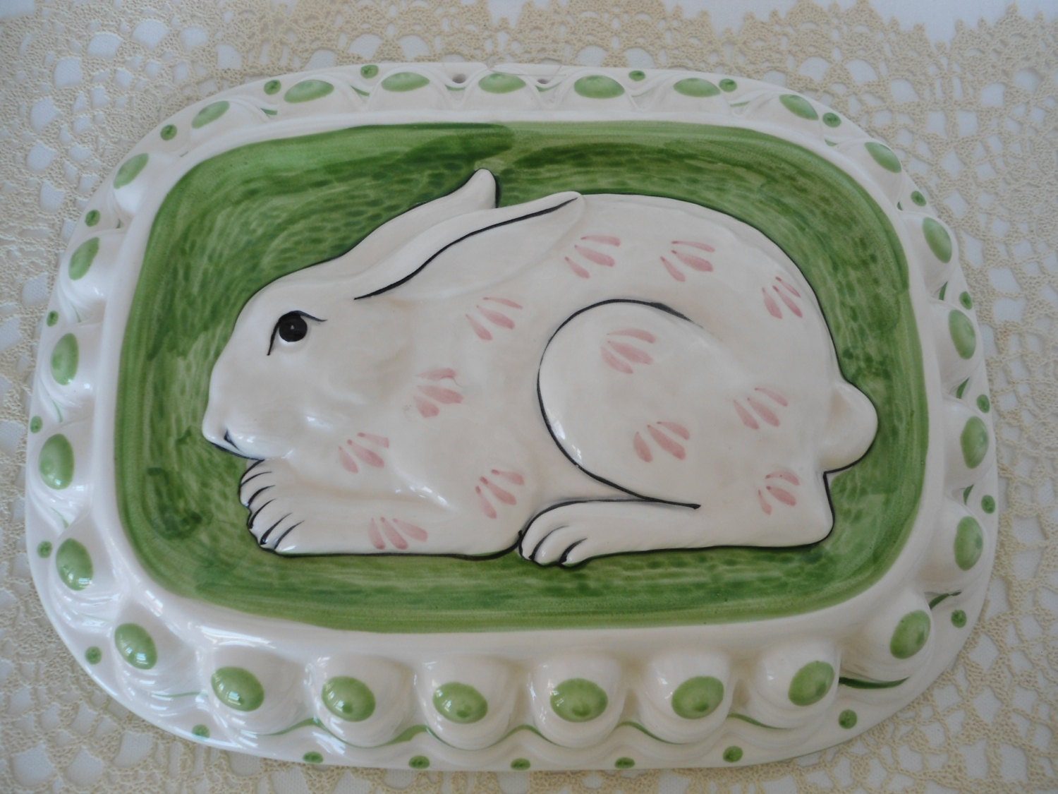 Vintage Ceramic Rabbit Mold /Mould Simga Co. Wall Hanging