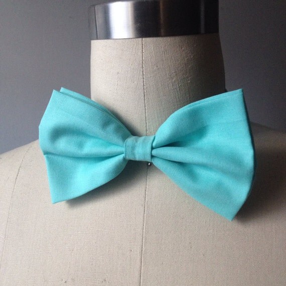 turquoise sequin bow tie