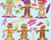 80% OFF Gingerbread clipart, vector graphics, digital clipart, instant download AMB-378 Il_170x135