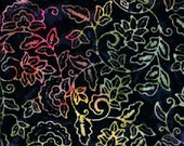 Half Yard Venetian Collection - Murano in Indigo Multi - Triple Dyed, Hand Dyed Bali Batiks - Cotton Quilt Fabric - Benartex (W1093)