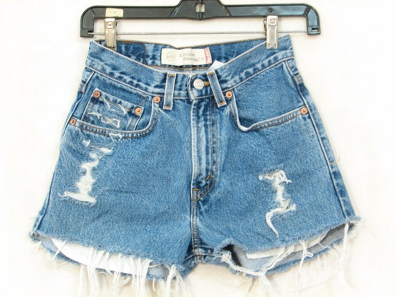 Add Distressing to purchased shorts Cut off high waisted denim
