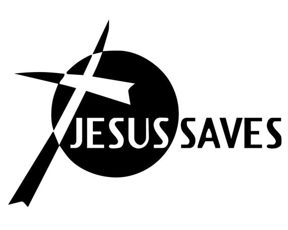 Jesus Saves Bumper Sticker Jesus Saves Decal Christian