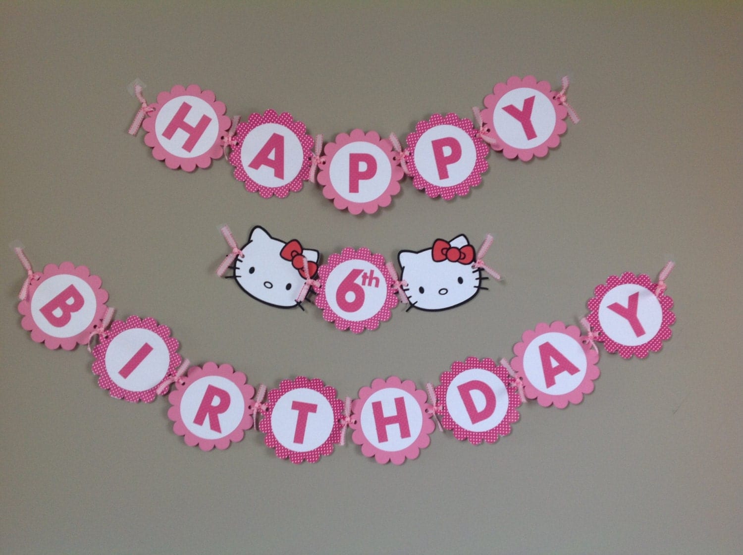  Hello Kitty Birthday Banner  Package by JuliannasMommy12 on 