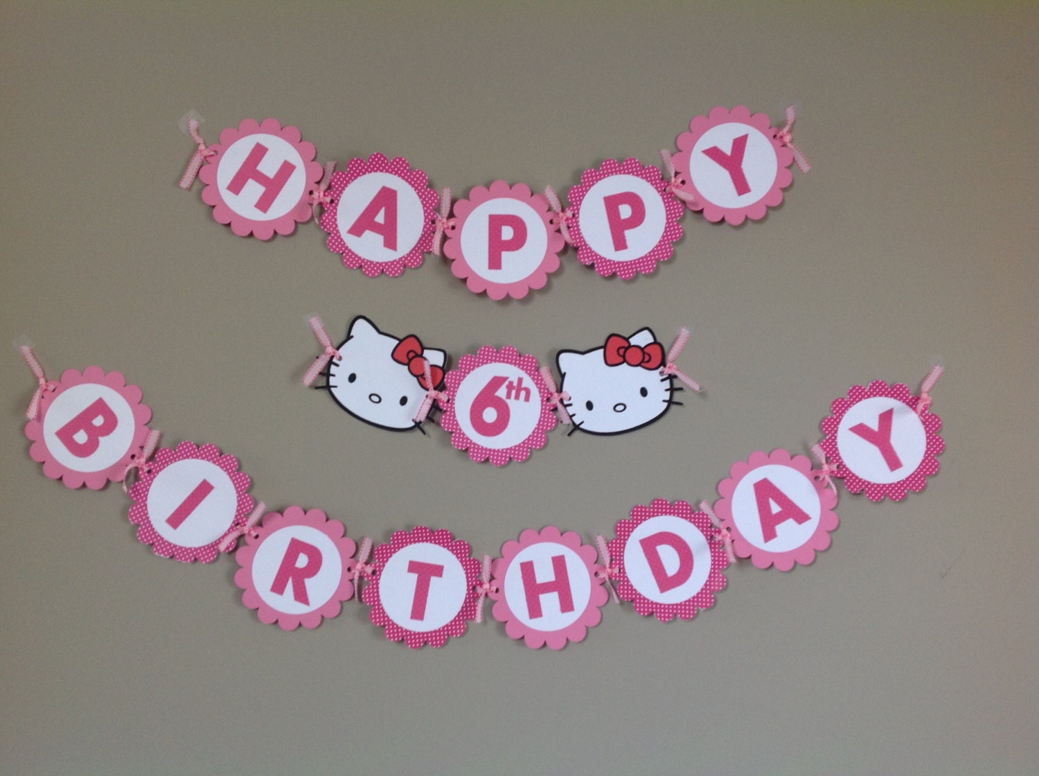 hello kitty birthday banner package by juliannasmommy12 on etsy