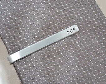 Groomsmen Gift - Personalized Tie Clip - Monogram Tie Bar - Monogrammed Tie Clip, Father of the Bride, Groom, Groomsmen, Gifts for Him