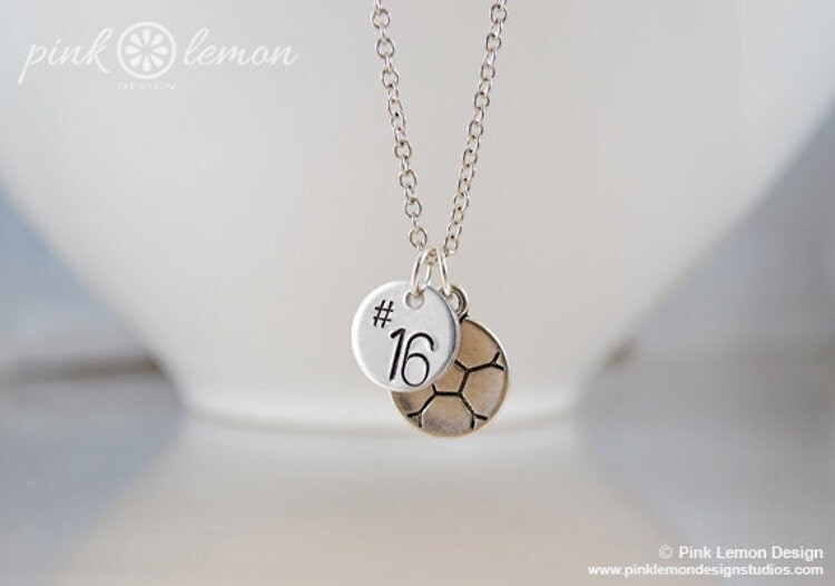Soccer Mom Necklace Personalized Soccer Mom by PinkLemonDesign