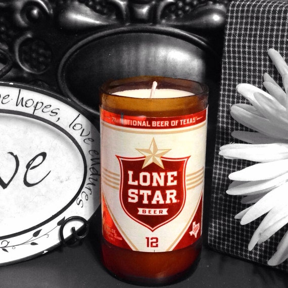 Items similar to Lone Star Beer Bottle Candle on Etsy