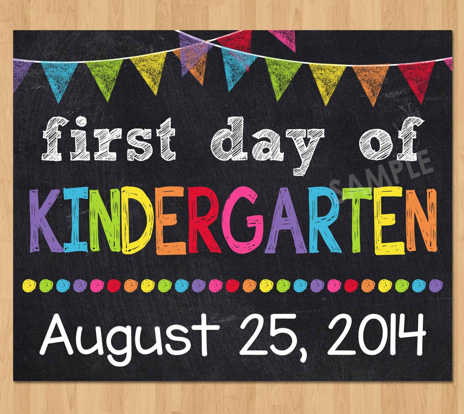 first day of kindergarten sign free