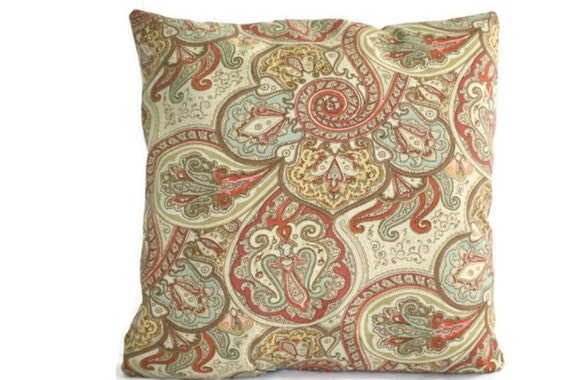 Waverly Outdoor Paisley Decorative Throw Pillow Case Cover