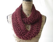 Ready To Ship Burgundy Scarf Fall Winter Women's Accessory Infinity 149