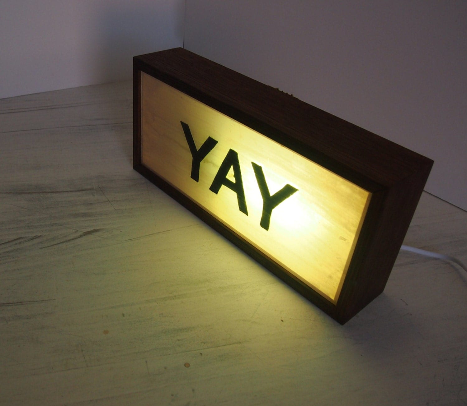 hand-painted lighted signs yay vintage wooden hand-painted lighted signs yay vintage wooden