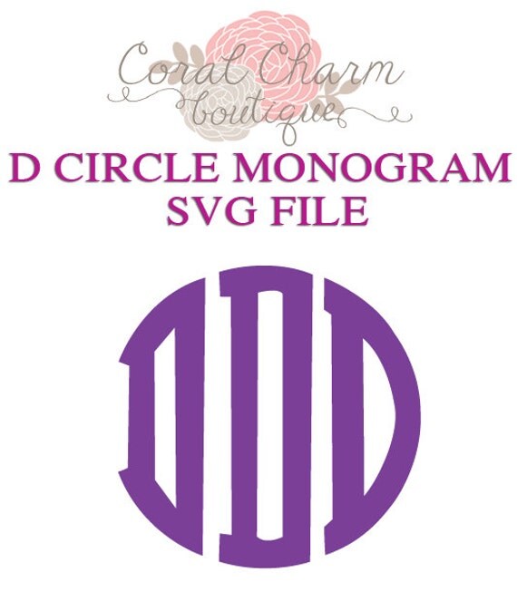 Download Items similar to Letter "D" Circle Monogram SVG file on Etsy