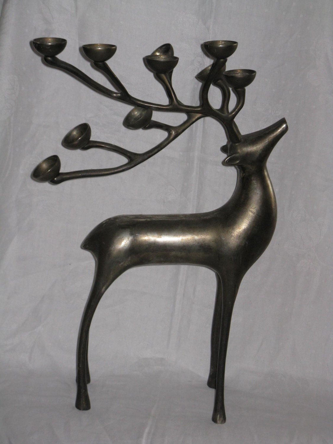 large brass reindeer candle holder candelabra oudoor holdiay large brass reindeer candle holder candelabra oudoor holdiay
