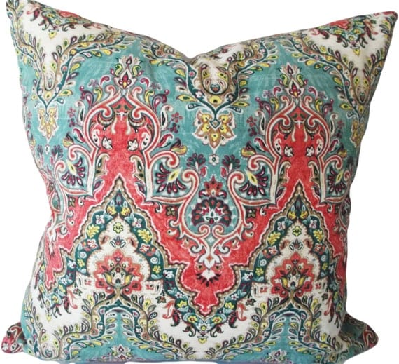 Waverly India Sari Throw Pillow Cover by PillowTimeGirls on Etsy