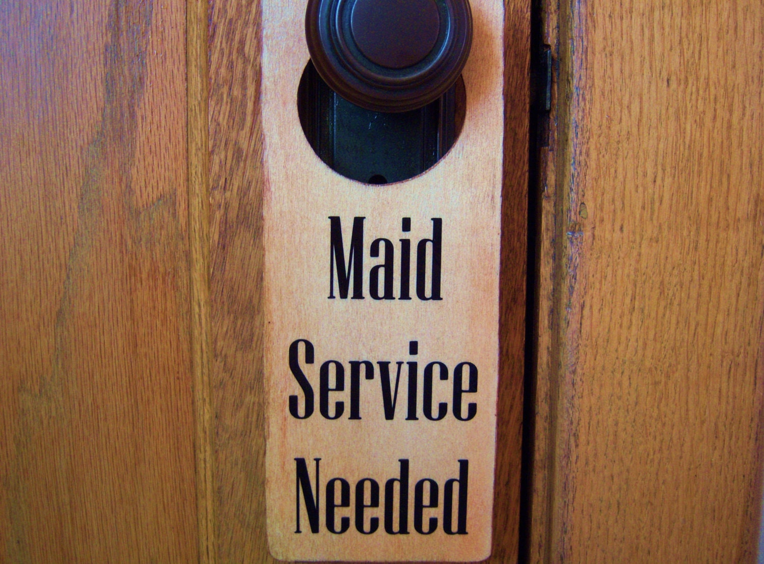 Maid Service Needed and Please Do Not Disturb Doublesided Door