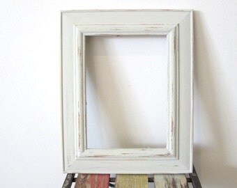 Rustic Frame Beach Distressed Frame Eggshell White Wooden 5x7 Photo Frame Shabby chic picture frame