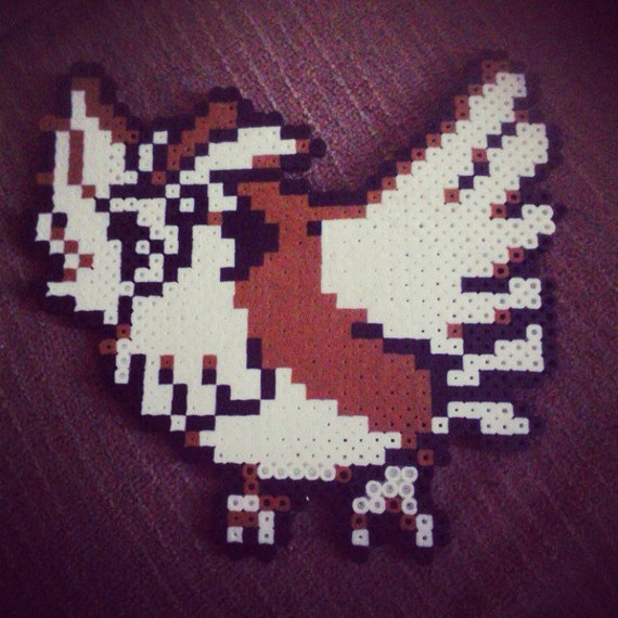 Pidgey perler sprite by 4andahalf on Etsy