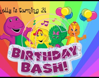 Barney Birthday Party Placemats 2 Sizes 17x11 8.5x11 are BOTH Included ...