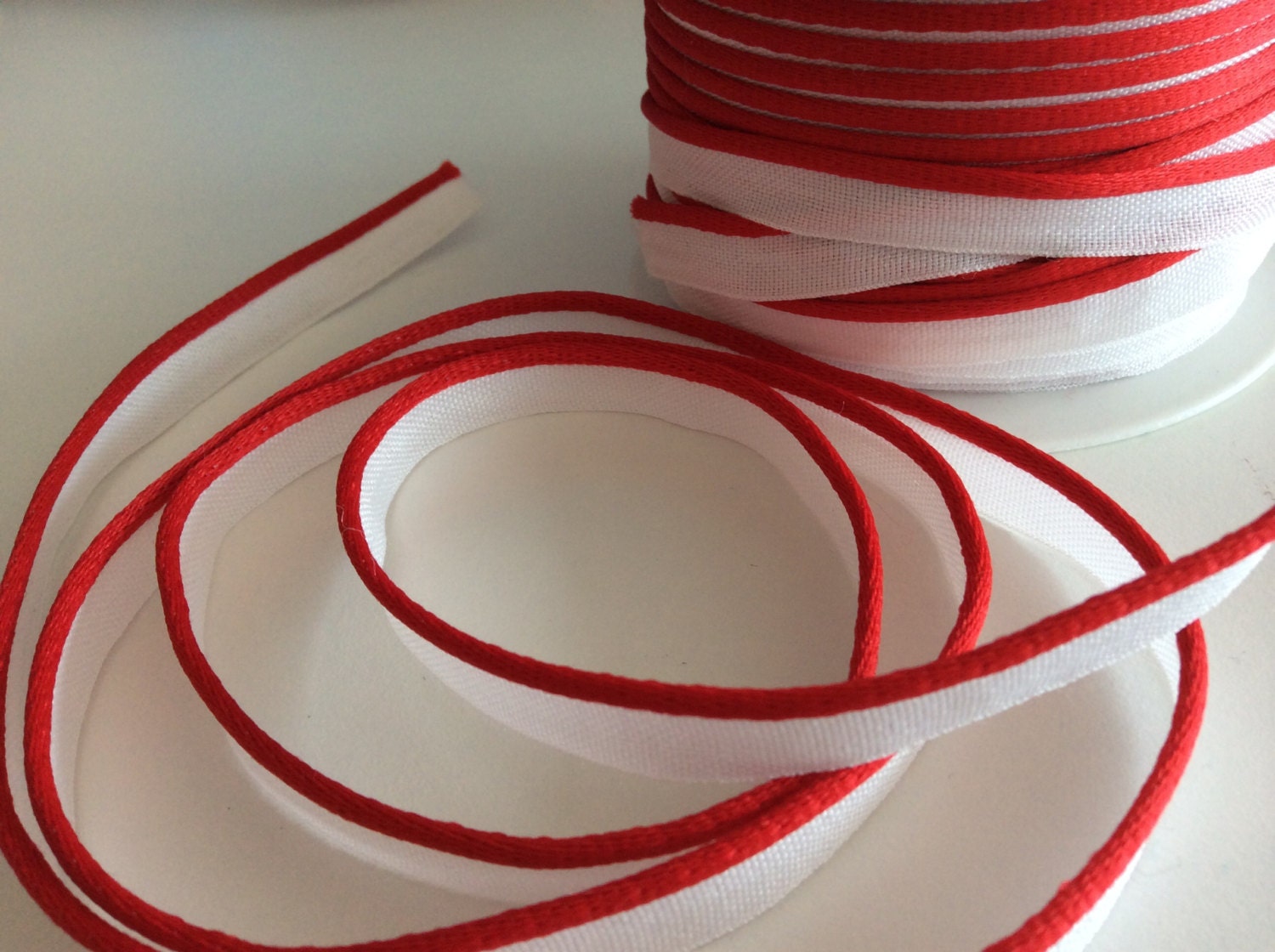 5M Piping Trim Red Color Cotton and satin