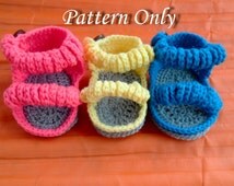 Popular items for crochet baby sandals pattern on Etsy