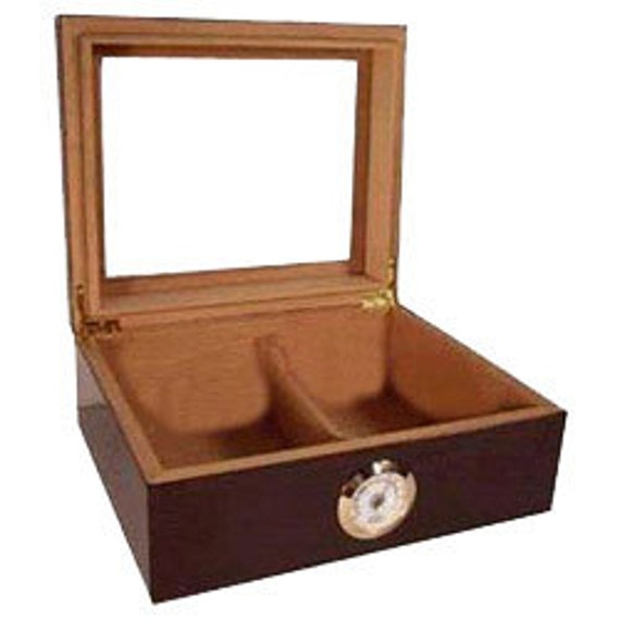Personalized Humidor The Protege Glass Top Cigar Humidor