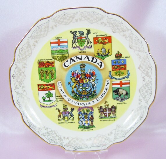 SALE 22k Canadian Coat of Arms Plate by RichardsRarityRealm