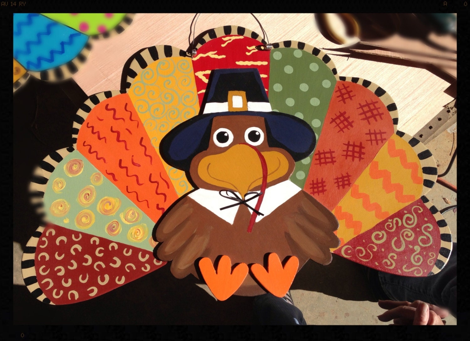 Turkey door hanger thanksgiving turkey door hanger fall door