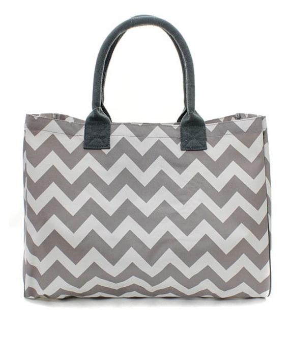 gray chevron large tote hand bagovernight bagcarry on