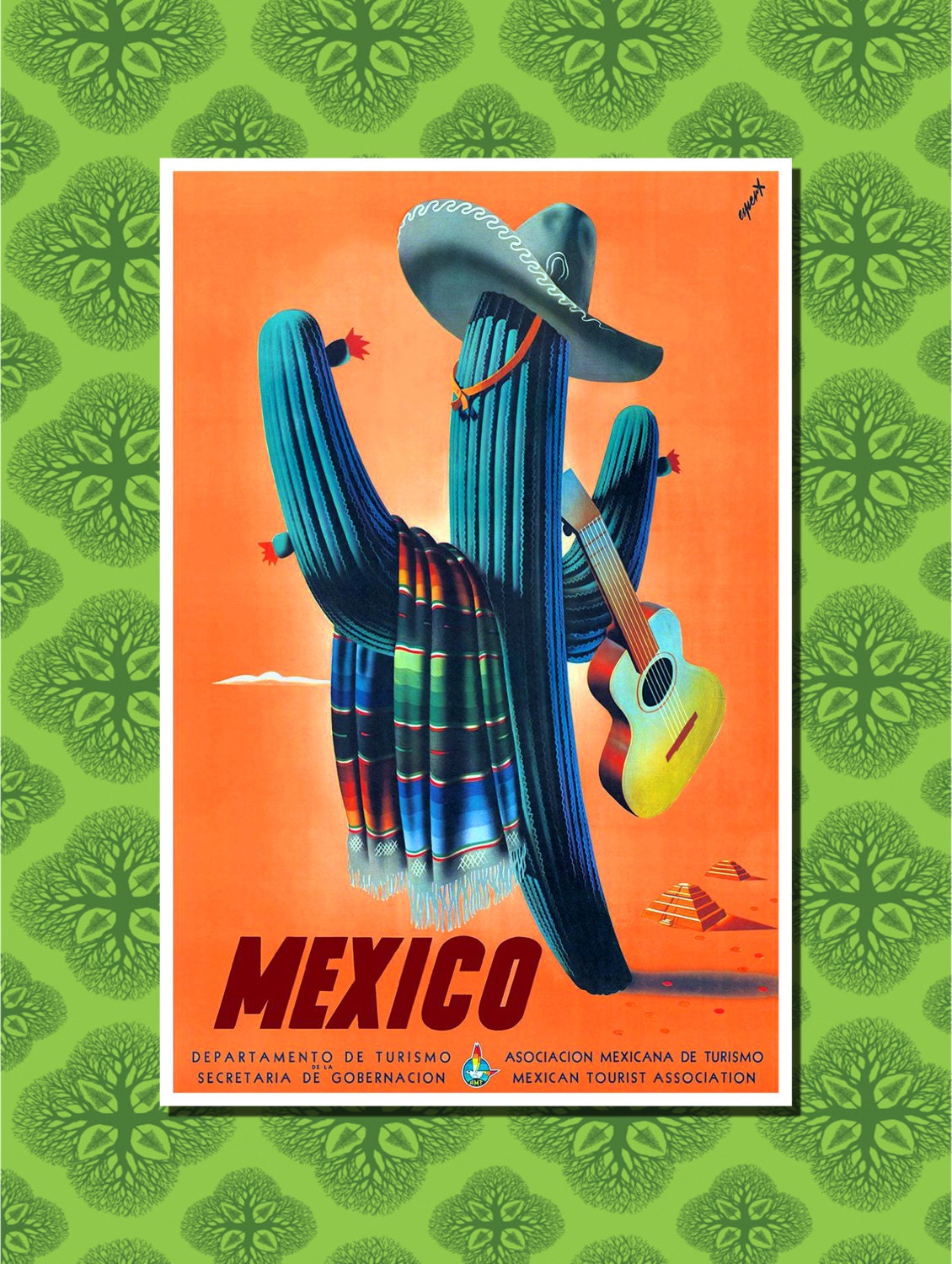 travel poster of mexico