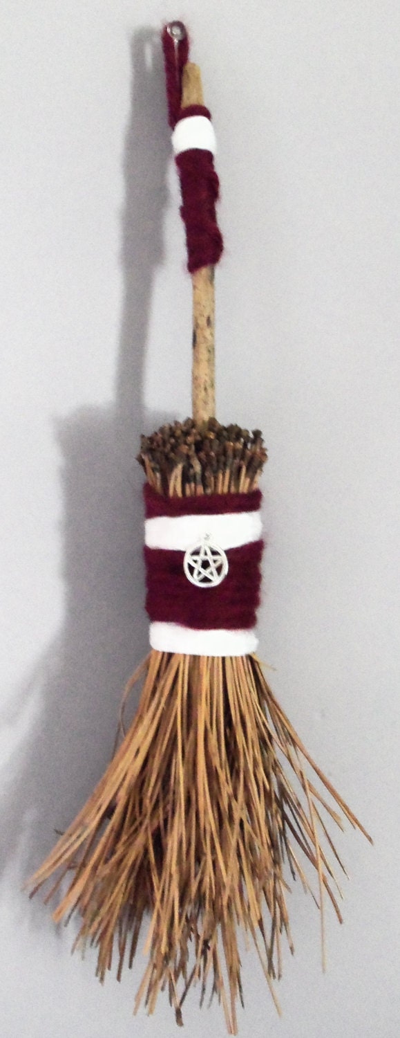 Besom Pine Needle Besom Witchy Broom Wicca Pagan by TheNaturalMage