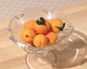 Dollhouse Miniature Food - Miniature polymer clay peaches