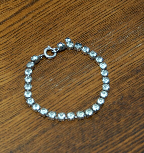 Items similar to Sale! Vintage Rhinestone Tennis Bracelet on Etsy