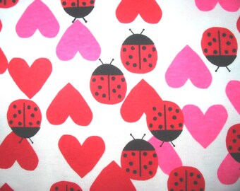 Rib Knit Fabric Ladybug By The Yard