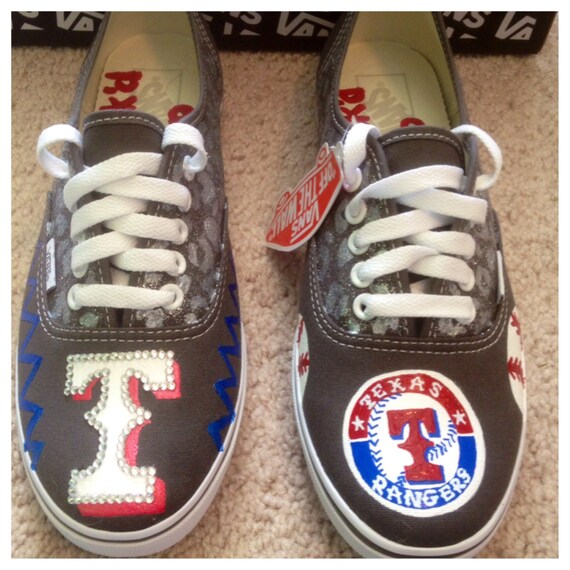 Items similar to Texas Rangers Custom Vans Texas Rangers Texas