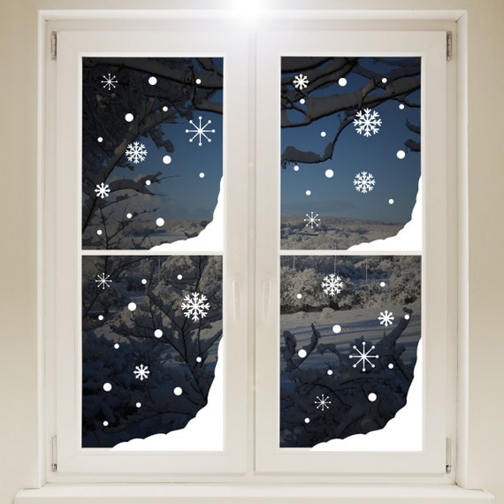 christmas snow window corners white sticker xmas snowflakes christmas snow window corners white sticker xmas snowflakes