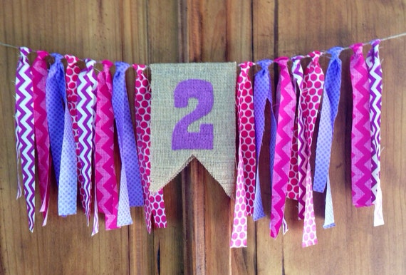 Birthday Age Burlap Banner