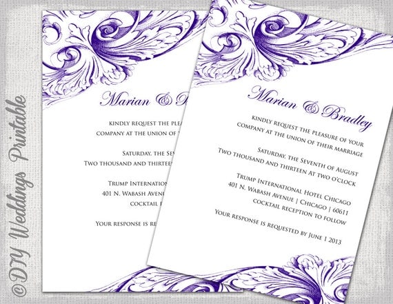 Free scroll wedding invitations