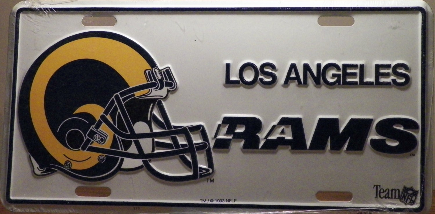 NFL Los Angeles Rams Old Logo License Plate by ...