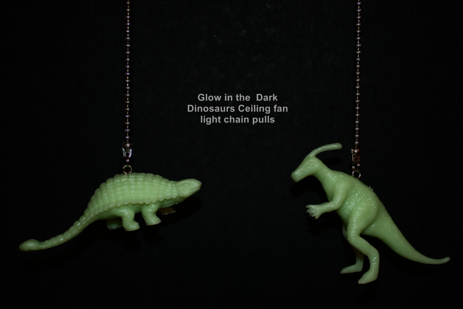 Pair Of Glow In The Dark Dinosaur Ceiling Fan Light Pull Chain Dinosaur Ceiling Fan Light Pull Chain Zoom