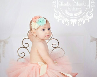 Peach Tutu ~ Baby Infant Toddler Girl Tutu ~ Childrens Tutu ~ Baby Shower Gift ~ Smash Cake Outfit