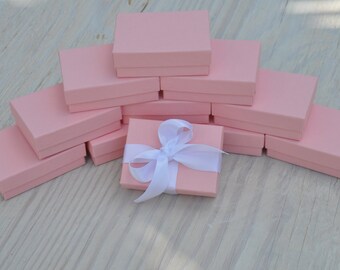 20 Light Pink 3.25x 2.25x1 Gift Jewelry Boxes Presentation with Cotton Fill