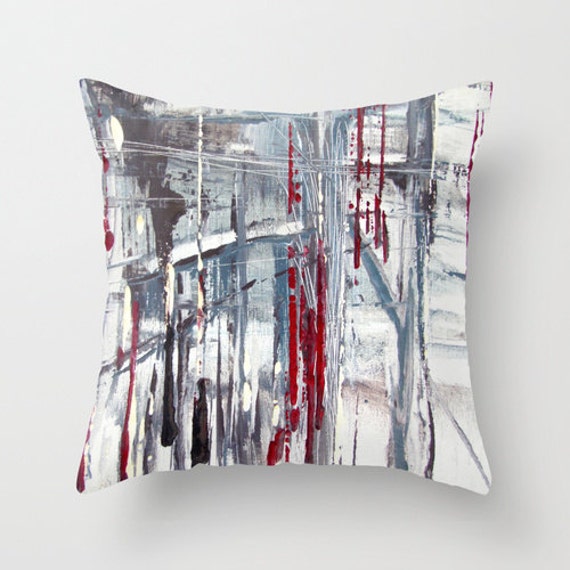  Art pillow abstract Indoor and Outdoor. Couch pillow, modern decor