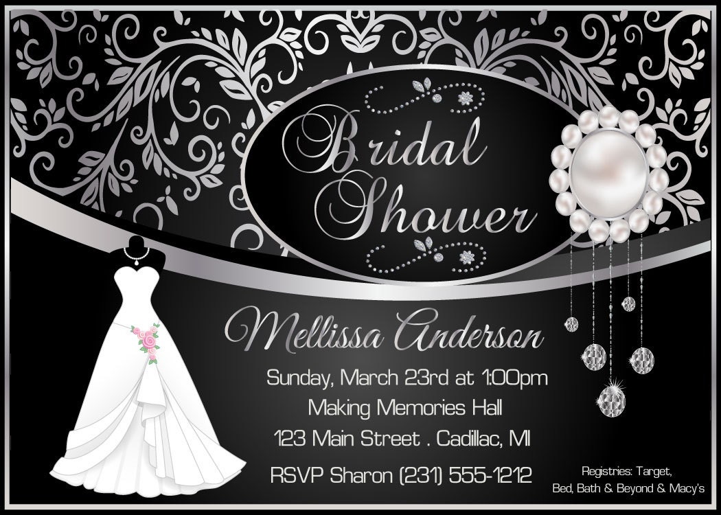 Fancy Bridal Shower Invitations 4